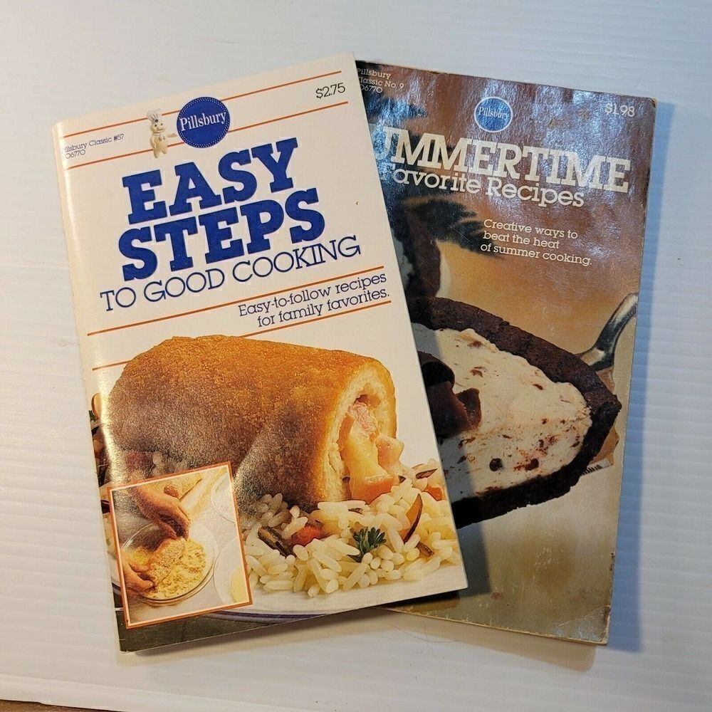 Pillsbury Lot 2 Cookbooks Easy Steps Summertime